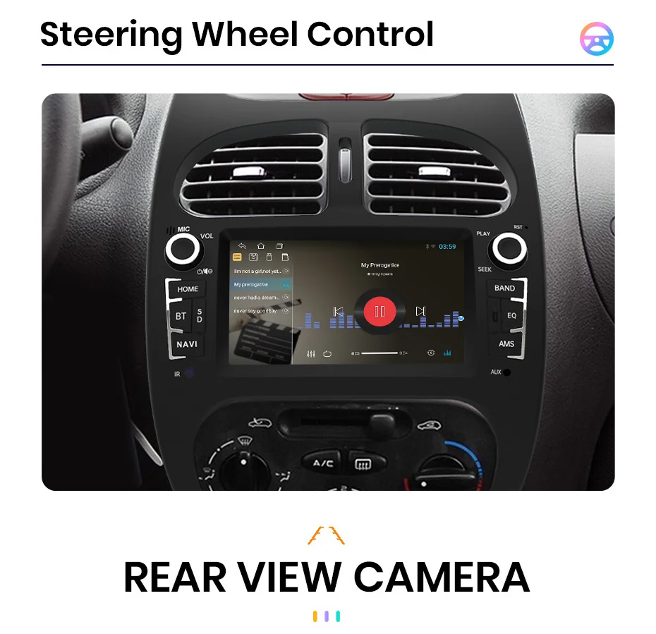 Junsun carplay android auto auto intelligente systeme für peugeot 2001 206cc 206sw 2006-2018 gps autoradio – Detail 7