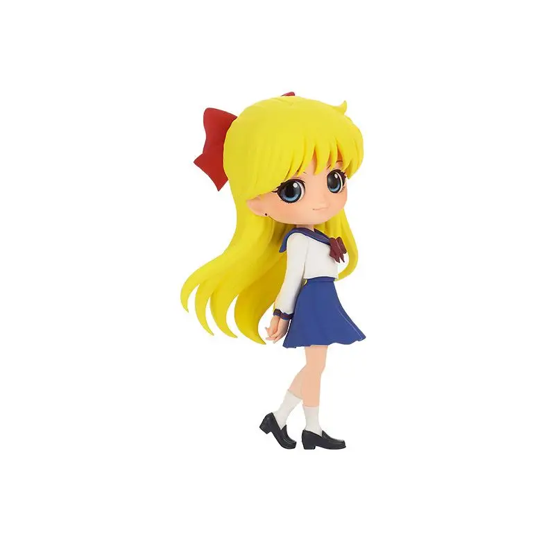 Bandai Genuine Sailor Moon Modelo Qposket Nuevos Juguetes Super Kaiou Michiru Moon Anime Figuras de Acción Modelo Ensamblaje Juguete Regalo para Niñas
