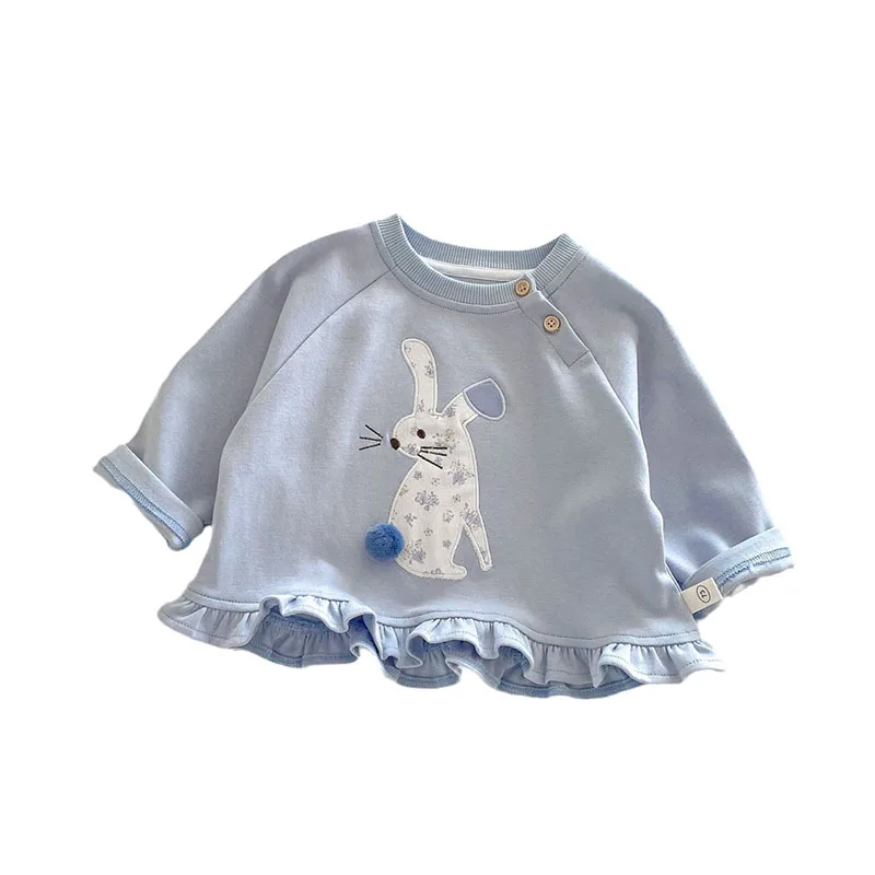 Cute Flower Bunny Kids Hoodie Pullover