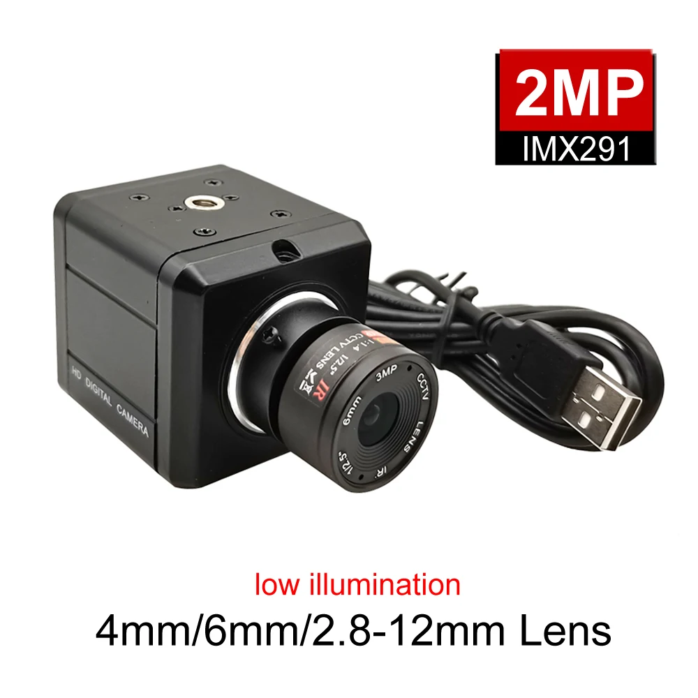 0,001lux Starlight 2 МП IMX291 датчик 30fps промышленная USB веб-камера с ручным зумом Объектив UVC OTG Usb видеокамера