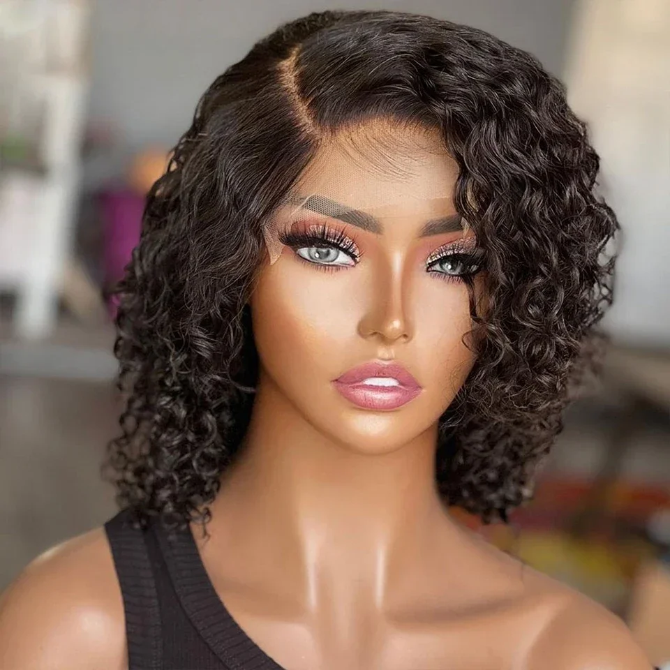 

Pixie Cut Bob Wigs Human Hair Wigs for Women Curly Side Part Lace Glueless Wig Human Hair Ready To Wear Perruque Cheveux Humains