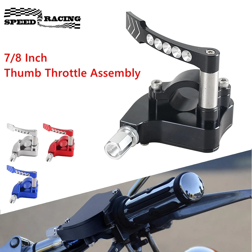Motorcycle Thumb Throttle Assembly 7/8