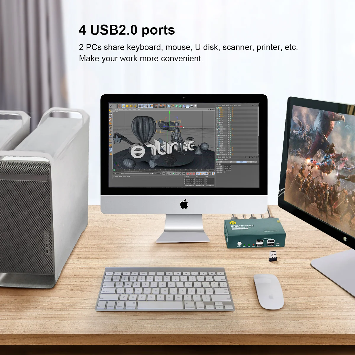 Usb Hdmi dp Dvi Vag Kvm Switch Switcher para Windows10 pc 16 em Fora Teclado Mouse Impressora de Compartilhamento Dispositivo Interruptor Usb - Imagem 2