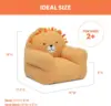 Children Lion Cozee Buddy Chair, Orange 3