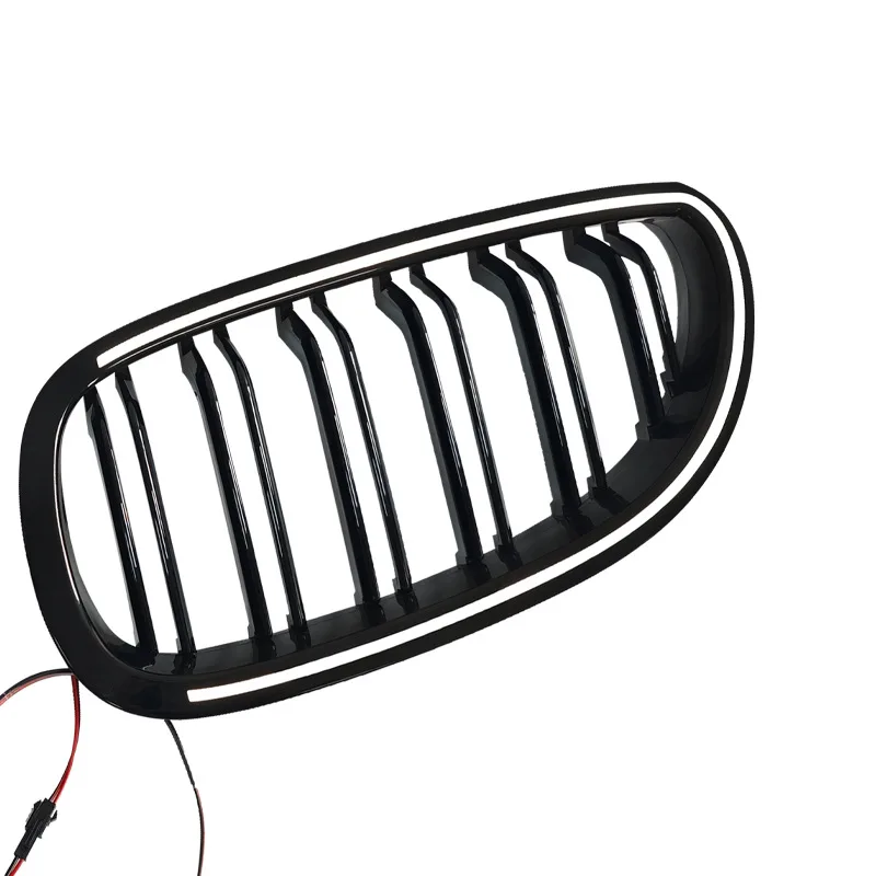 Front Hood Radiator Kidney Grille Bumper For BMW 5 Series E60 E61 2004-2009 Dual