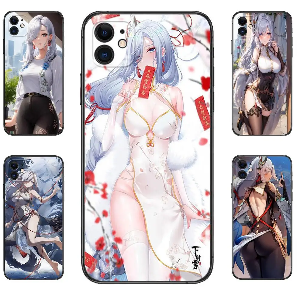 Genshin Impact Shenhe Custodia Per Telefono Cartoon Per Iphone 14 13 12 11 Pro Max Mini Se Xr X Xs Max 8Plus 7Plus Nuova Cover Per Telefono Shell