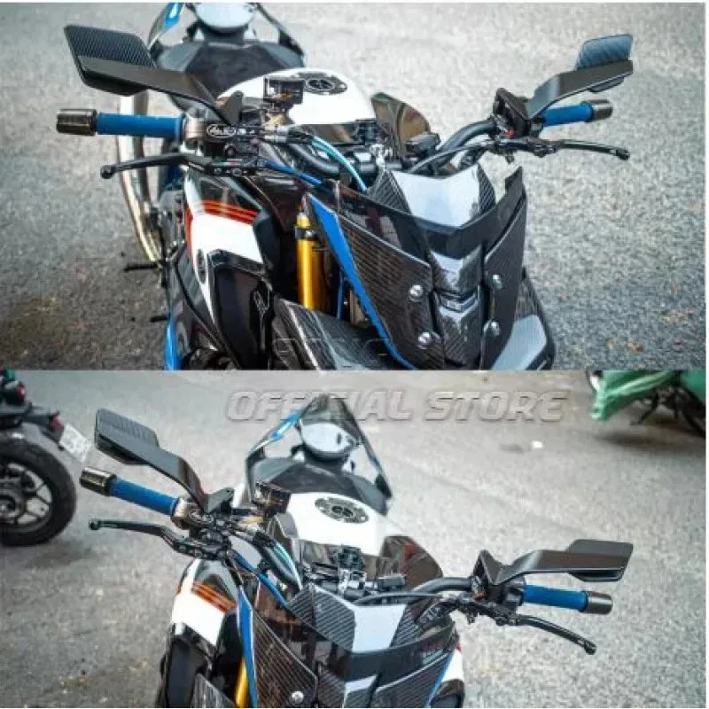 혼다 CB650F CB650R CB750 CB1000R CB1100 CB1300 CB150R 용 유니버설 오토바이 미러 윈드 윙 사이드 리어뷰 후진 거울