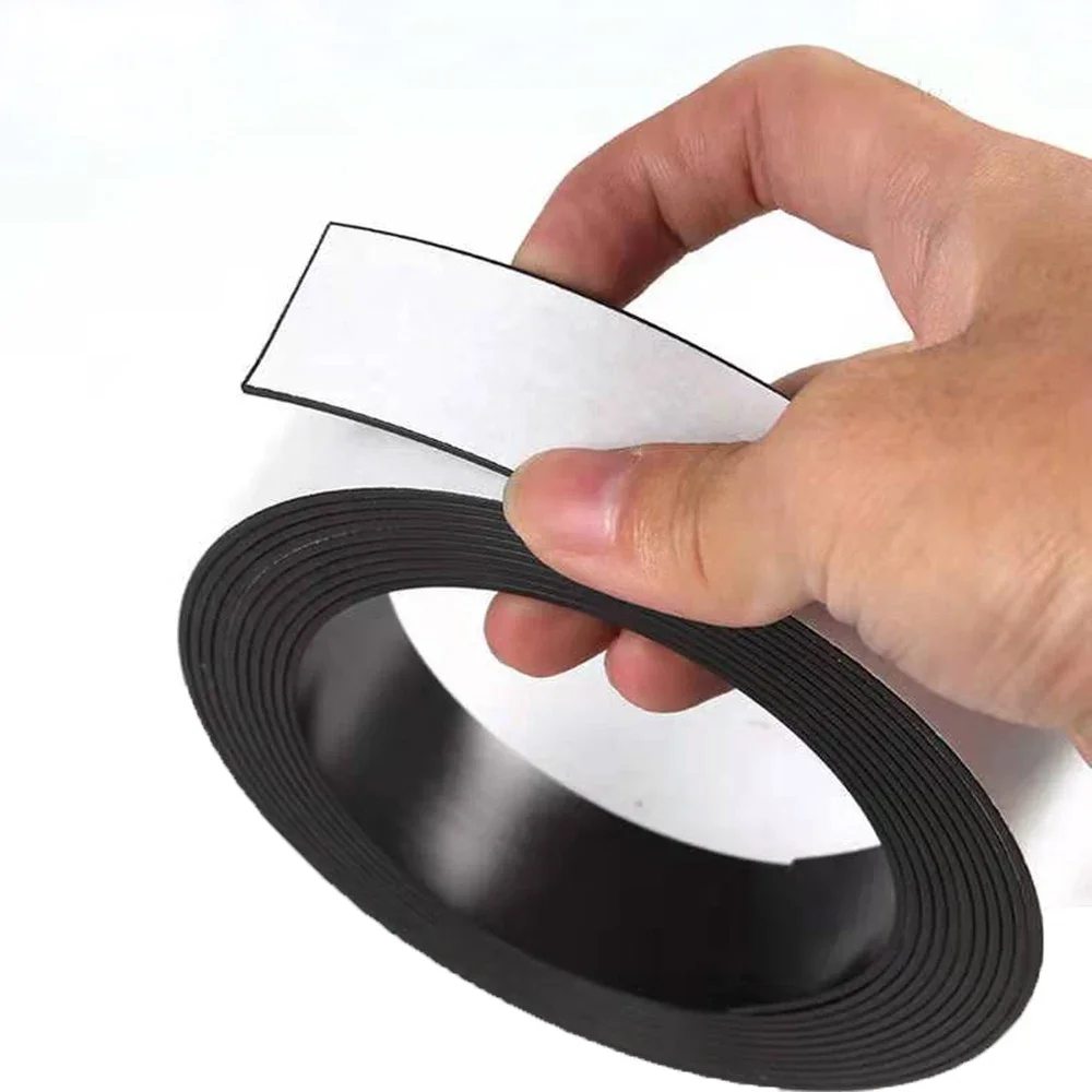 Adhesive Magnetic Tape Flexible 10-50mm Wide 1.5/2mm Thick 1m DIY Crafts Refrigerator Decoration