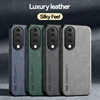 For Honor 90 Pro Case Leather With Metal Plate Magnetic Holder Phone Case For Honor 90 90Pro Soft Silicone Shockproof Back Cover 6