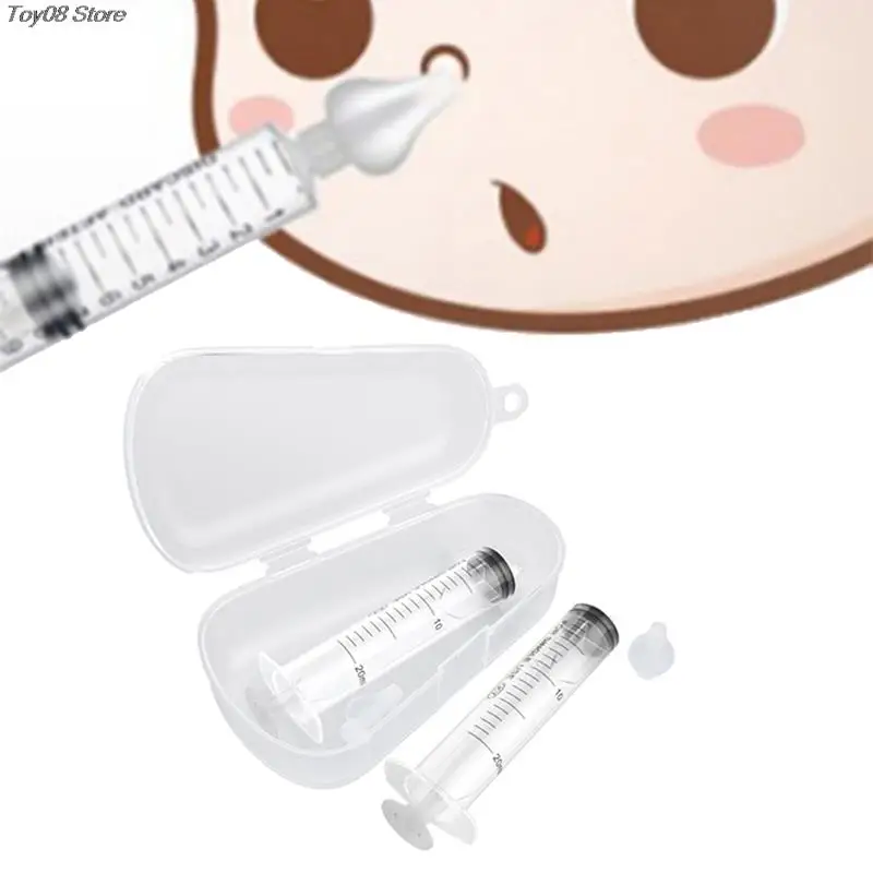 2pcs/Box 10ml 20ml Syringe Baby Nasal Irrigator Portable Infant Nose Cleaner Rinsing Device Soften nasal scab For Kids Children