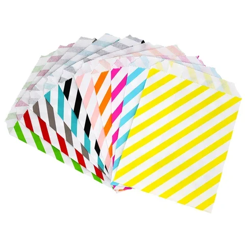 

Colorful Birthday Party Favor Bags 5-50pcs Stand up Cookie Gift Packing Bag Stand Bags Paper bag Birthday Favor Bag 13x18cm