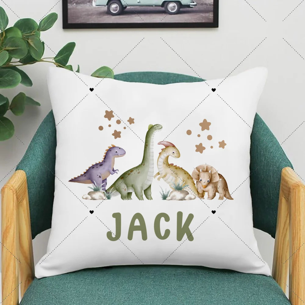 Personalised Woodland Animal Print Pillowcase Custom Name Cushion Cover Kid Birthday Jungle Party Decor Nursery Baby Shower Gift 6