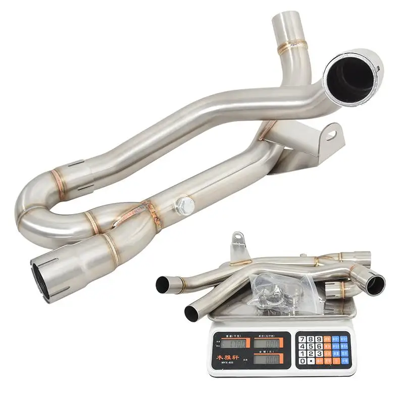 Slip On Mid Link Pipe For Suzuki SV650 SV650X 2016-2023 Motorcycle Exhaust Tips Mufflers Connect Tube Stainless Steel