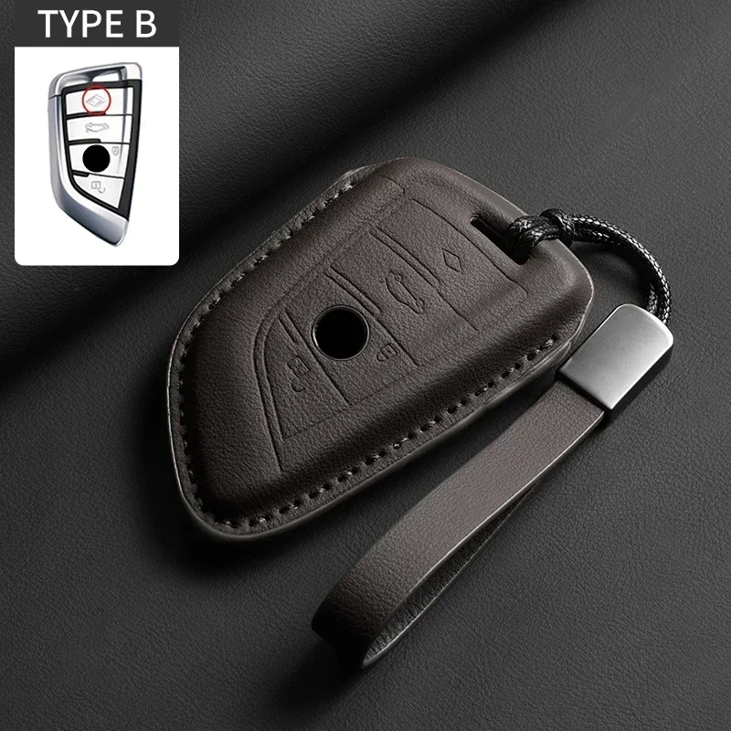 Premium Leather Car Key Case Cover with Sleek Design