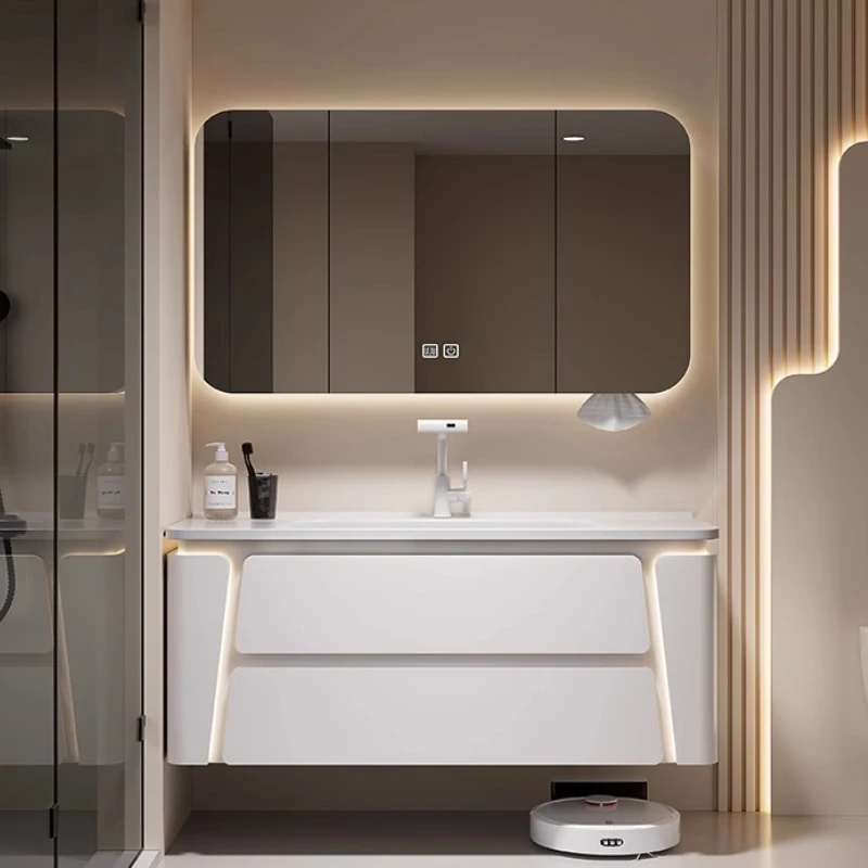 ตู้ห้องน้ำแบบมีกระจกเลียนแบบ ดีไซน์หรูหราทันสมัย พร้อมฟังก์ชั่นอาบน้ำในตัว ตู้เก็บของในห้องน้ำ ตู้เก็บของเลียนแบบ ตู้เก็บของในห้องนั่งเล่น 1