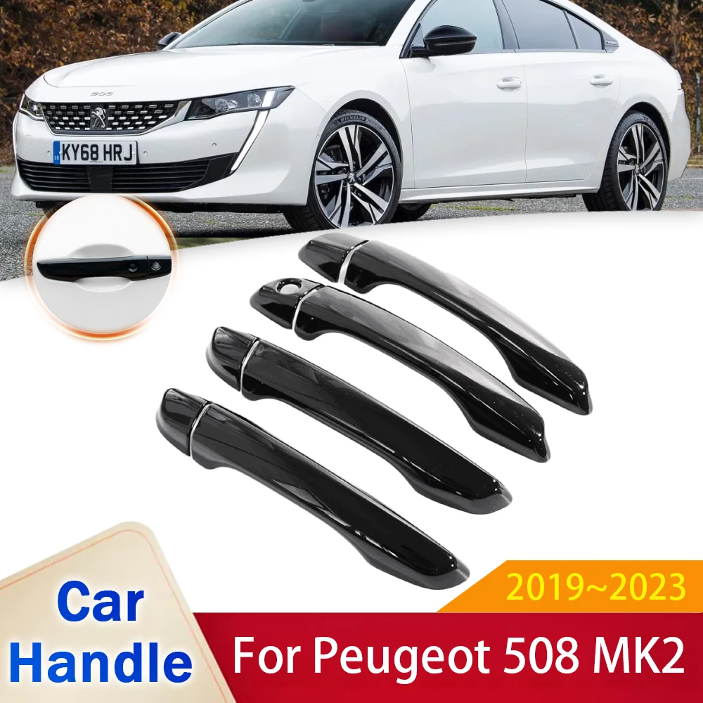 Exterior Door Handle Car Exterior Modify Chrome Door Handle Cover  Decoration Trim Protection Sticker For Peugeot 308 408 508 3008 5008 Car  Door Handle Cover : : Automotive