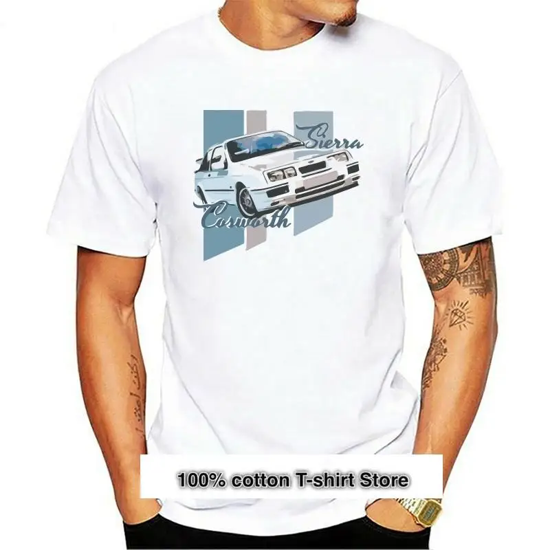 Camiseta Blanca De Alta Calidad Para Hombre, Camisa Con Estampado De Coche Clalsico Americano, Sierra Cosworth, 2019, 100%
