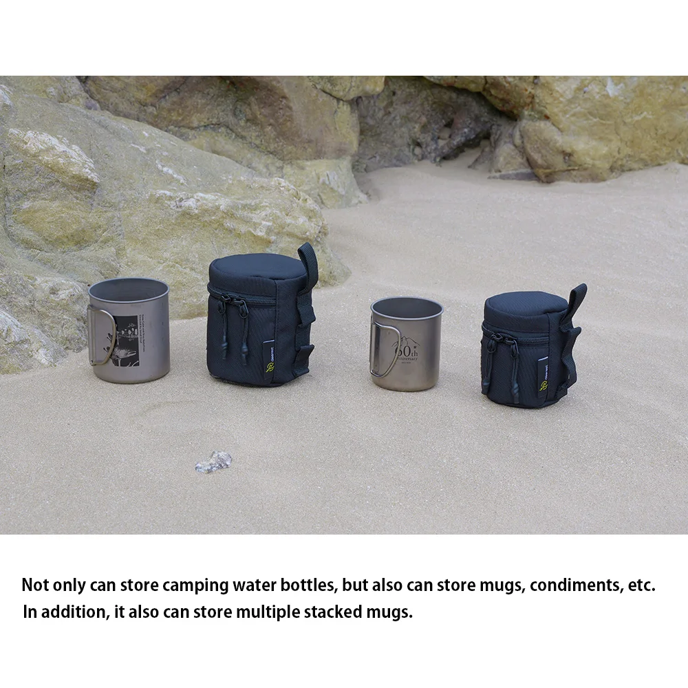 Water Bottle Bag Deerest Outdoor Water Cup Storage Bag Tactical Multi-Functional Storage Bag 1000D Portable Water Cup Protection for Camping