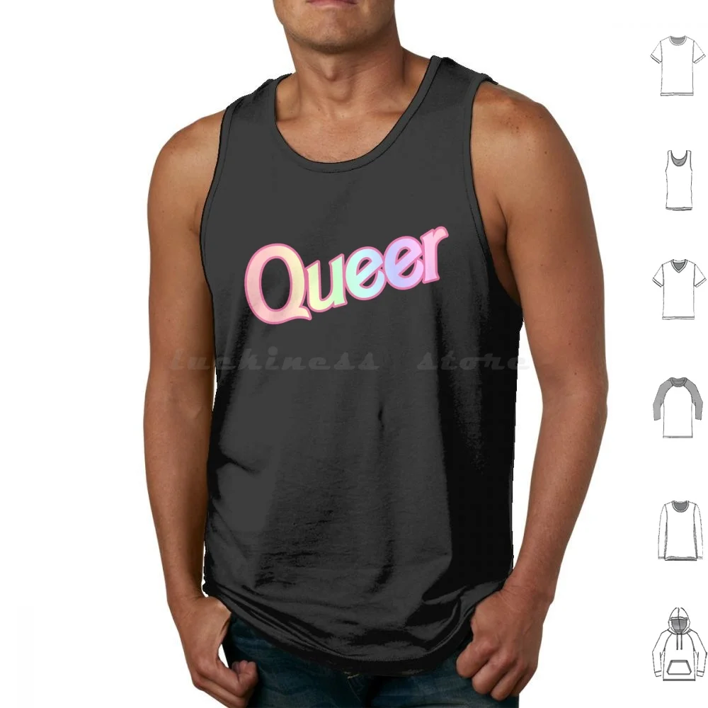 

Майка Queer X, жилет без рукавов, с рисунком кукол, бисексуал, гордость, гордость, месяц, радуга, пастельный, градиентный, розовый, в эстетике
