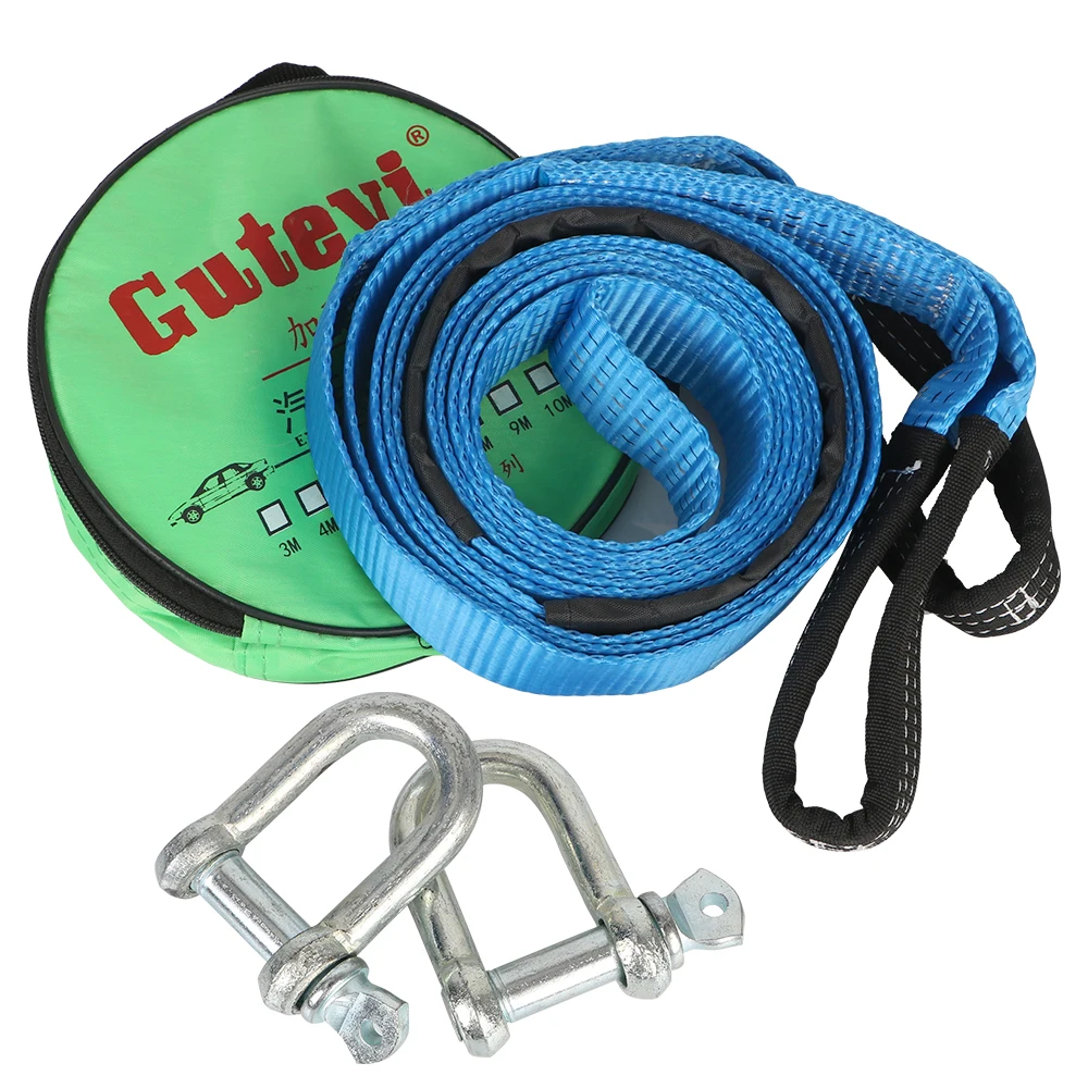 

For Heavy Duty Car Emergency 5M With Hooks High Strength Nylon Tow Cable 8 Tons Car Accessories Tow Strap Car Towing Rope