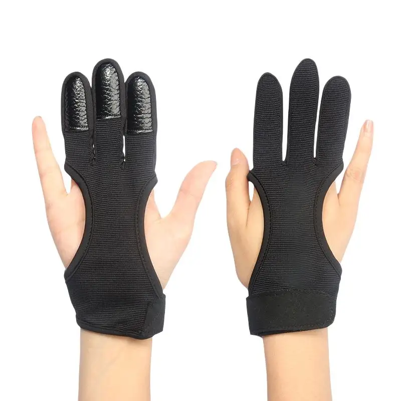 Outdoor Sports Shooting Hand Guard Protector 3 Fingers Protective Gloves Archery Finger Guard Recurve Bow 1 PC sports gloves finger gloves