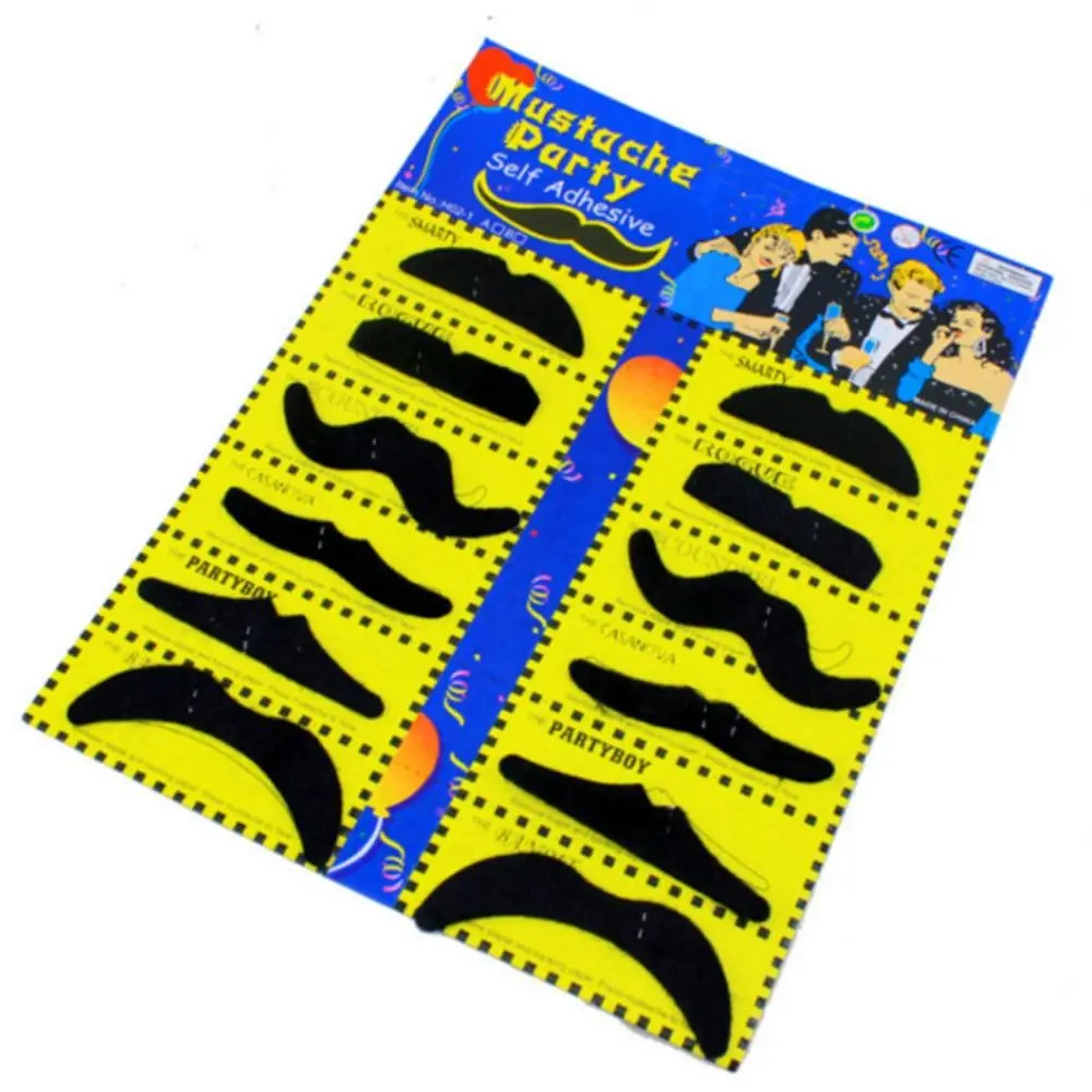 

1set Black Creative Funny Fake Mustache Halloween Cosplay Party Beards Decoration Pirate Party Mischief Decor Kids Favor