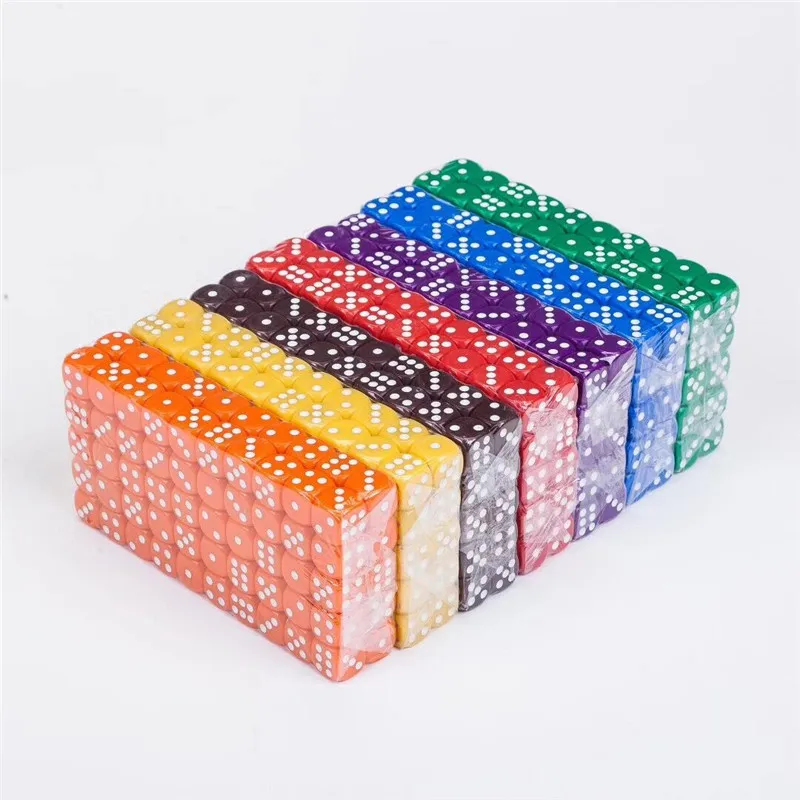 High Quality 12mm Multi Color Six Sided Spot D6 Playing Games Dice Set Opaque Dice For Bar Pub Club Party Board Game
