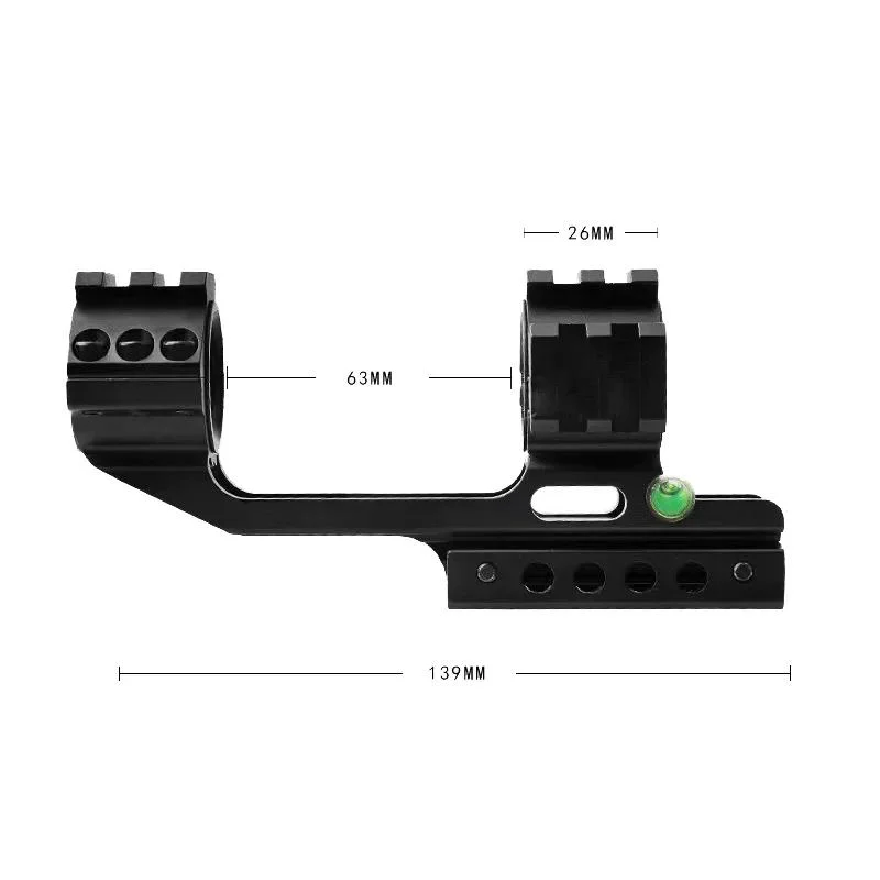 25.4/30mm level bracket telescopic sight mounting base balance pipe clamp bracket integrated bubble level dual rail ring rifle scope mount rifle scope mount ring scope bubble level guide rail bracket