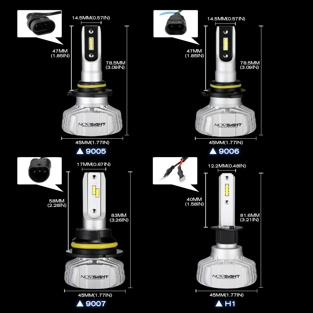 H 41universal Led Headlight Bulbs H4 H7 H11 9005 50w 10000lm 6500k Ip68