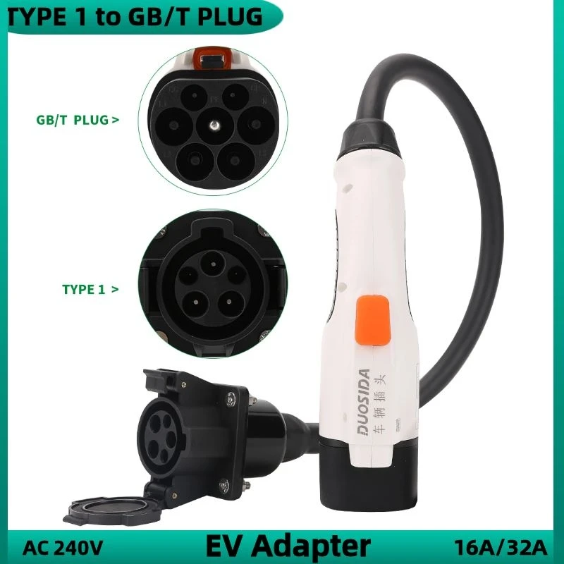 

EV Adapter J1772 Type 1 EV Chargers Socket to GB/T Type 1 socket to GB/T Vehicle Plug With 0.5m Cable 16A 32A Electric Car