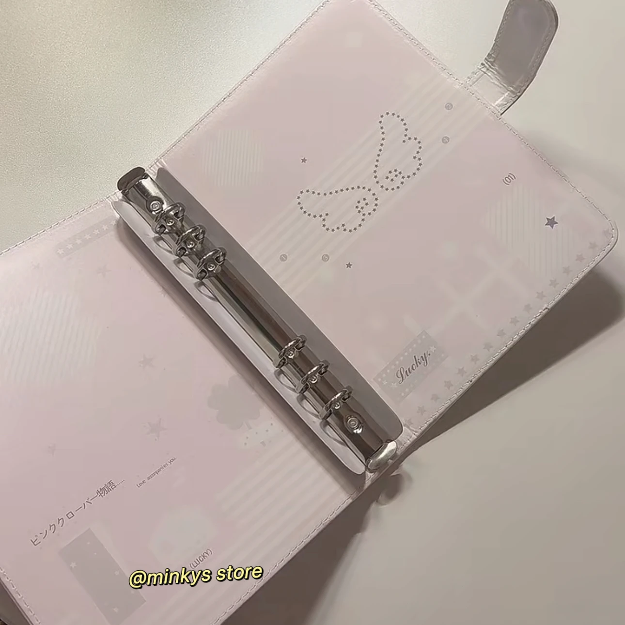 MINKYS Rosa/Babyblau PU-Leder Engelsflügel A5 Kpop Fotokarten-Sammelmappe Idol-Fotokartenbuch Idol-Aufbewahrungsalbum – Detail 11
