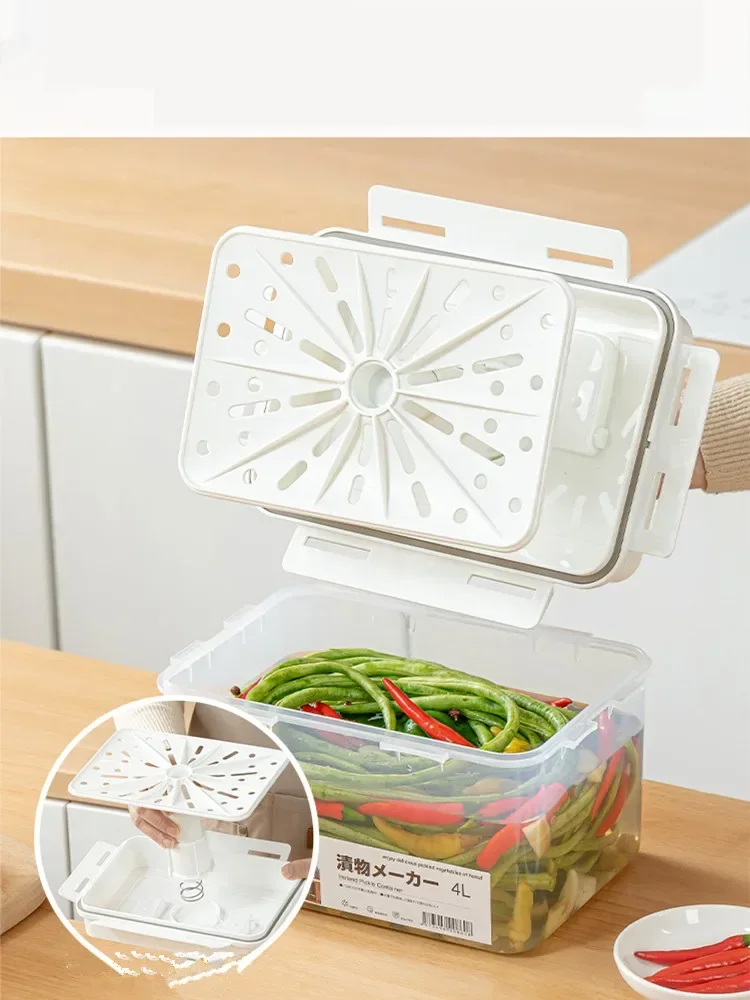 발효 김치 및 올리브 피클 항아리 보관 용기, 새지 않는 김치
