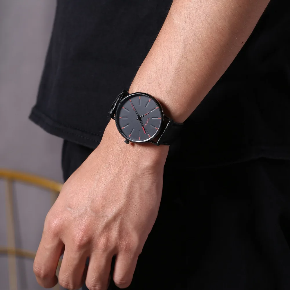 S279994499f8a4f37a6c0e13fd3570d0dG Selling Ultra-thin Simple Belt Men's Quartz Watch