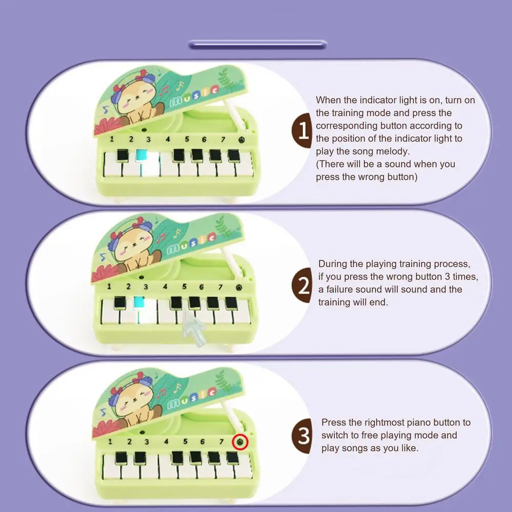 Piano Keyboard Key Chain 3D Musical Key Chain With Sound Creative Piano Toy Desktop Ornaments Portable Bag Pendant Collectible