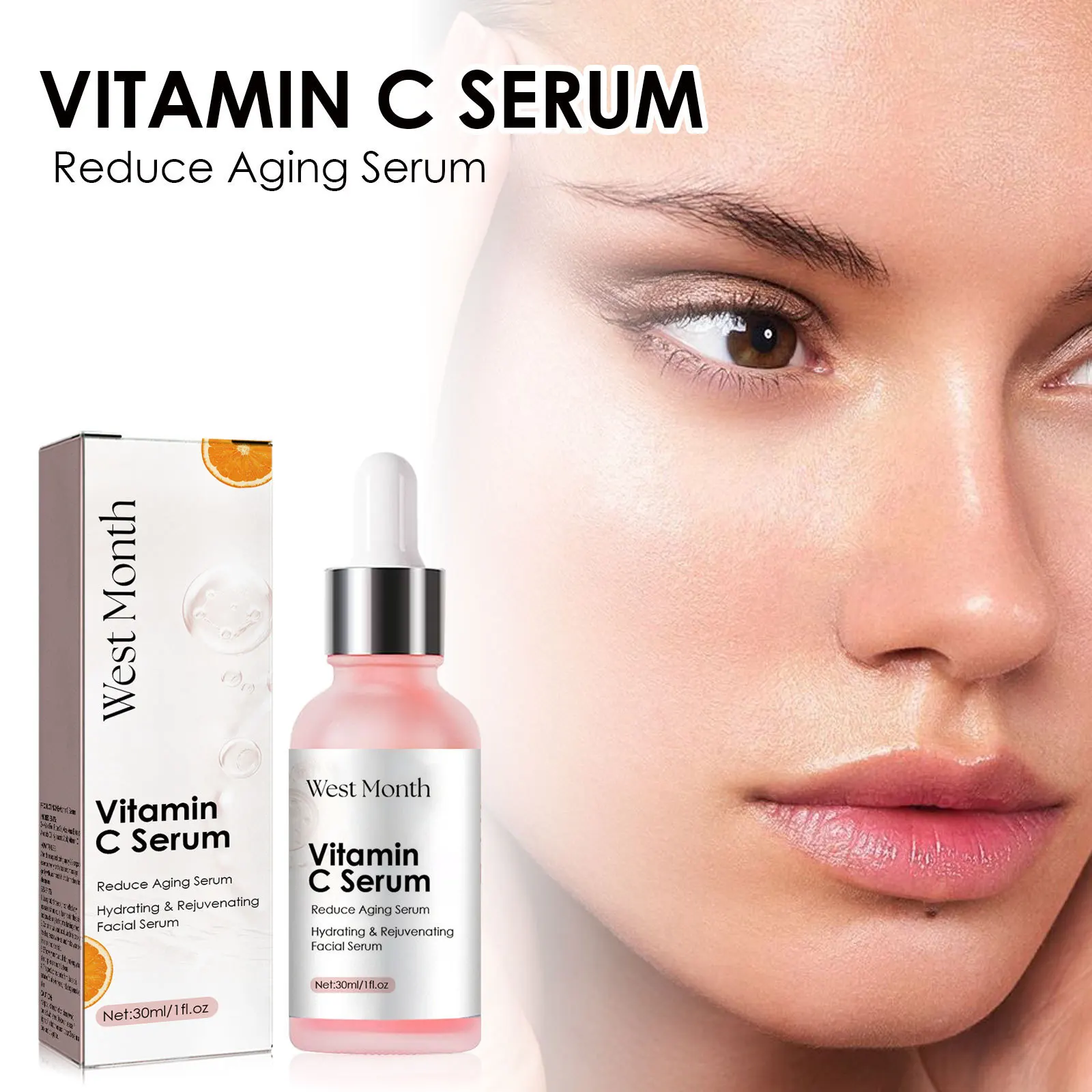 

30ml West & Month Vitamin C Face Serum for Deep Hydration, Moisturization, Brightening and Anti-Aging Effects Whitening Essence