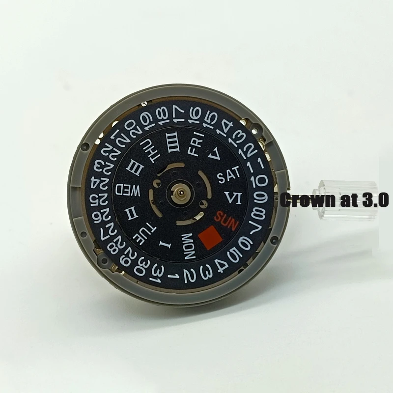 Black Seiko NH36 NH36A Movement Roman Wheel Crown at 3.0/3.8 Automatic Mechanical Movt SEIKO SKX007 SRPD Watch Repair Parts