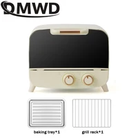 DMWD 10L Electric Oven Baking Tool Breakfast Machine Baking Stove Barbecue Grill BBQ Roaster Pizza Desser Maker 60min Timing