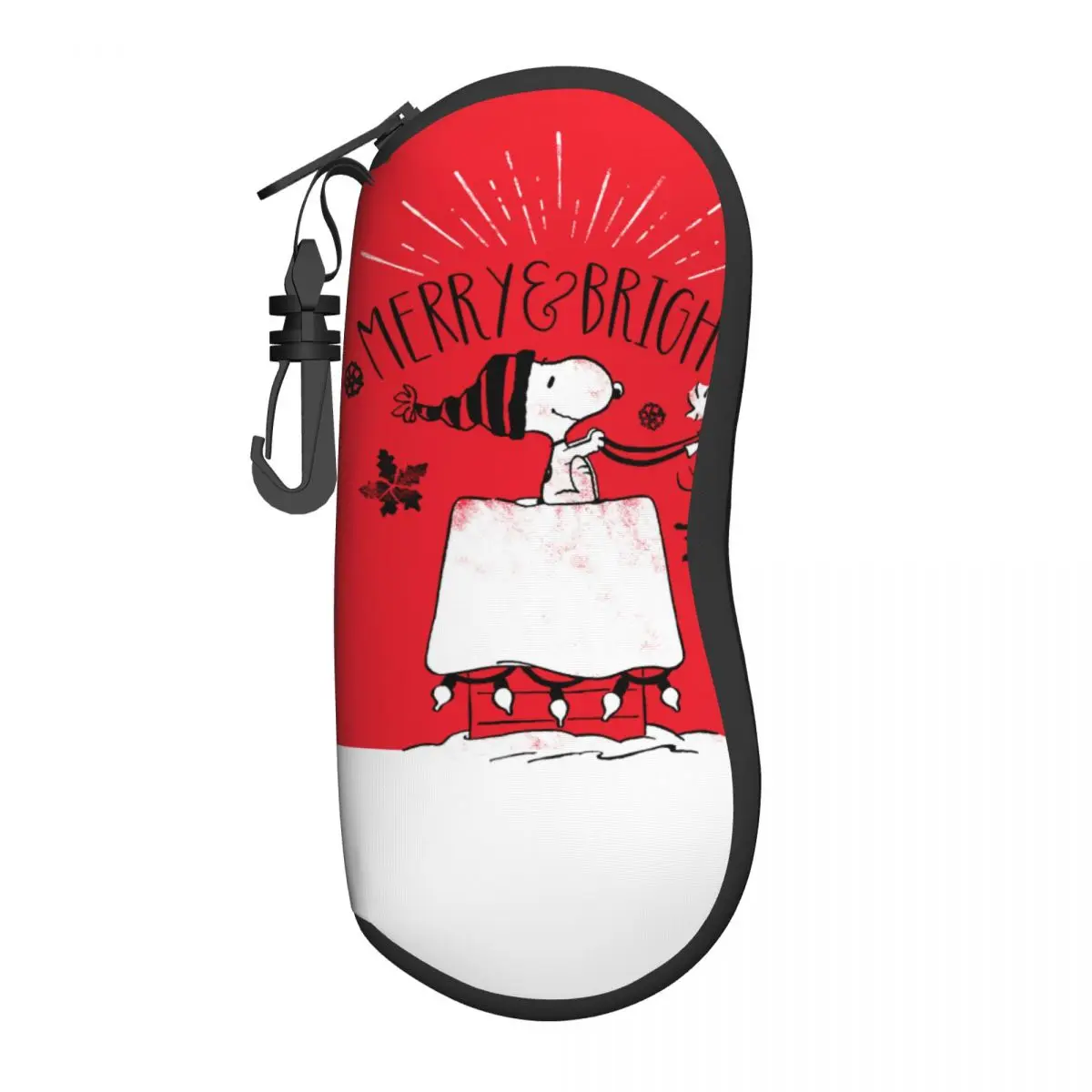 

Переносные аксессуары для очков Snoopy и Woodstock, футляр для очков с надписью «Merry & Bright» и надписью «Otter», очаровательный футляр для очков