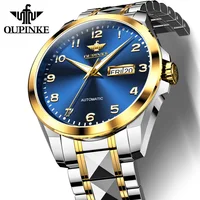 OUPINKE Nouvelle montre automatique de luxe pour homme, montre mécanique haut de gamme avec verre saphir, affichage jour/date, Relogio 3323 2