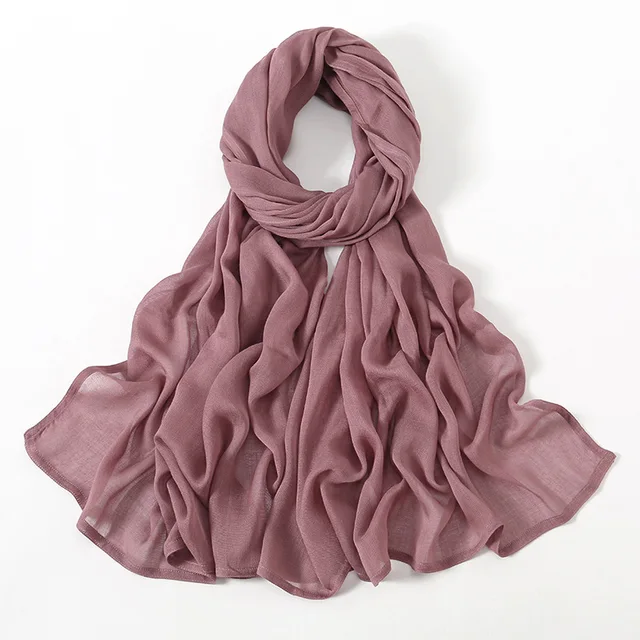 Nouveau Hijabs musulmans pour femmes écharpe mince châles unis Femme Musulman doux Viscose rayonne foulard islamique Turban bandeau 190x85 cm