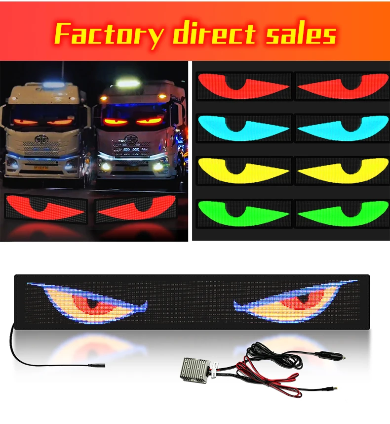 Led Digital Tube Display Led Video Display Panel App Control Programmable LED Display Screen RGB Messages Scrolling Led Car Shop Sign Board Soft Flexible Digital Display Panels