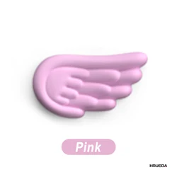 Ergonomic Memory Foam Keyboard and Mouse Set with Angel Wing Design (Pink short)