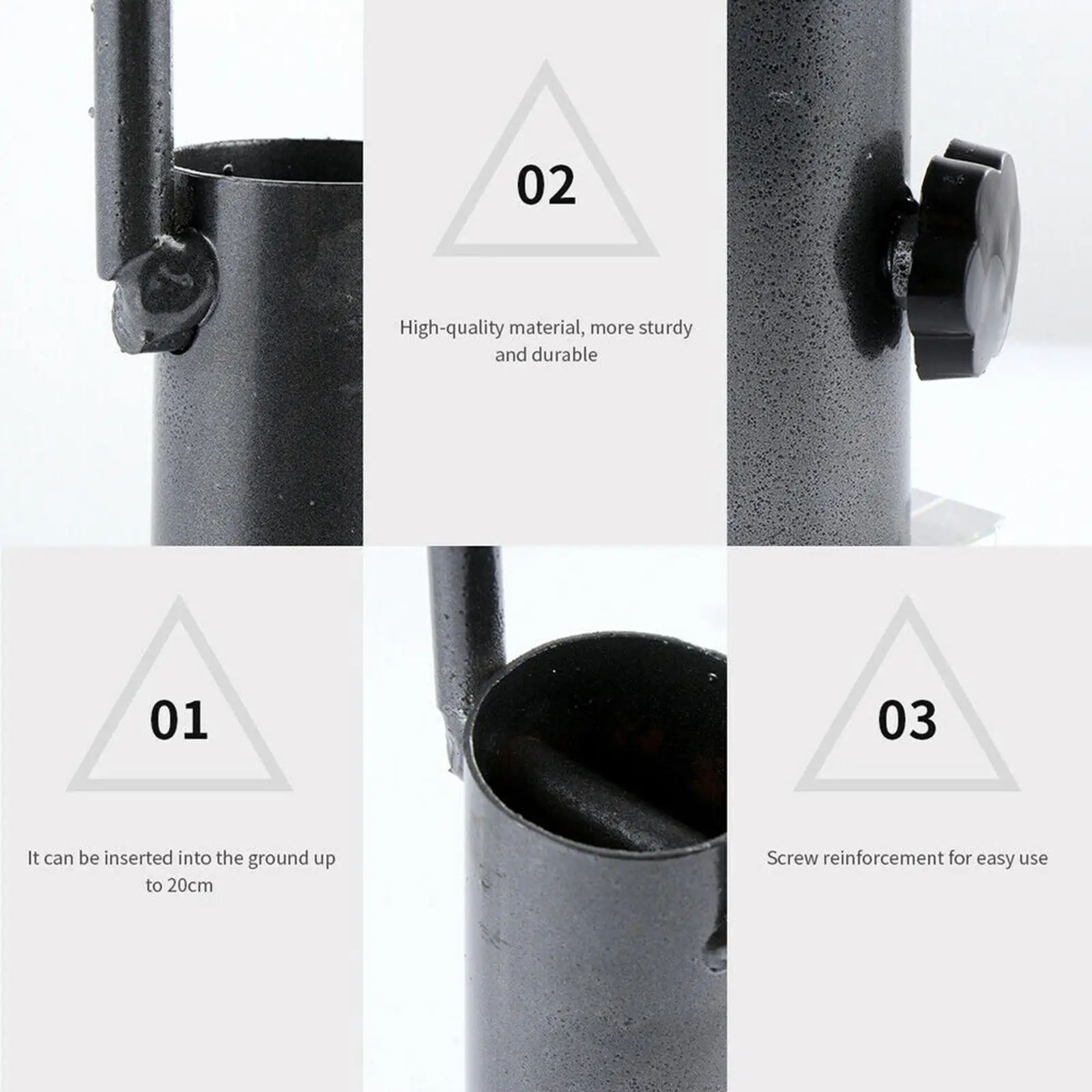 Adjustable Patio Parasol Umbrella Base Brolly Ground Spike Holder Beach Umbrella Base Umbrella Holder