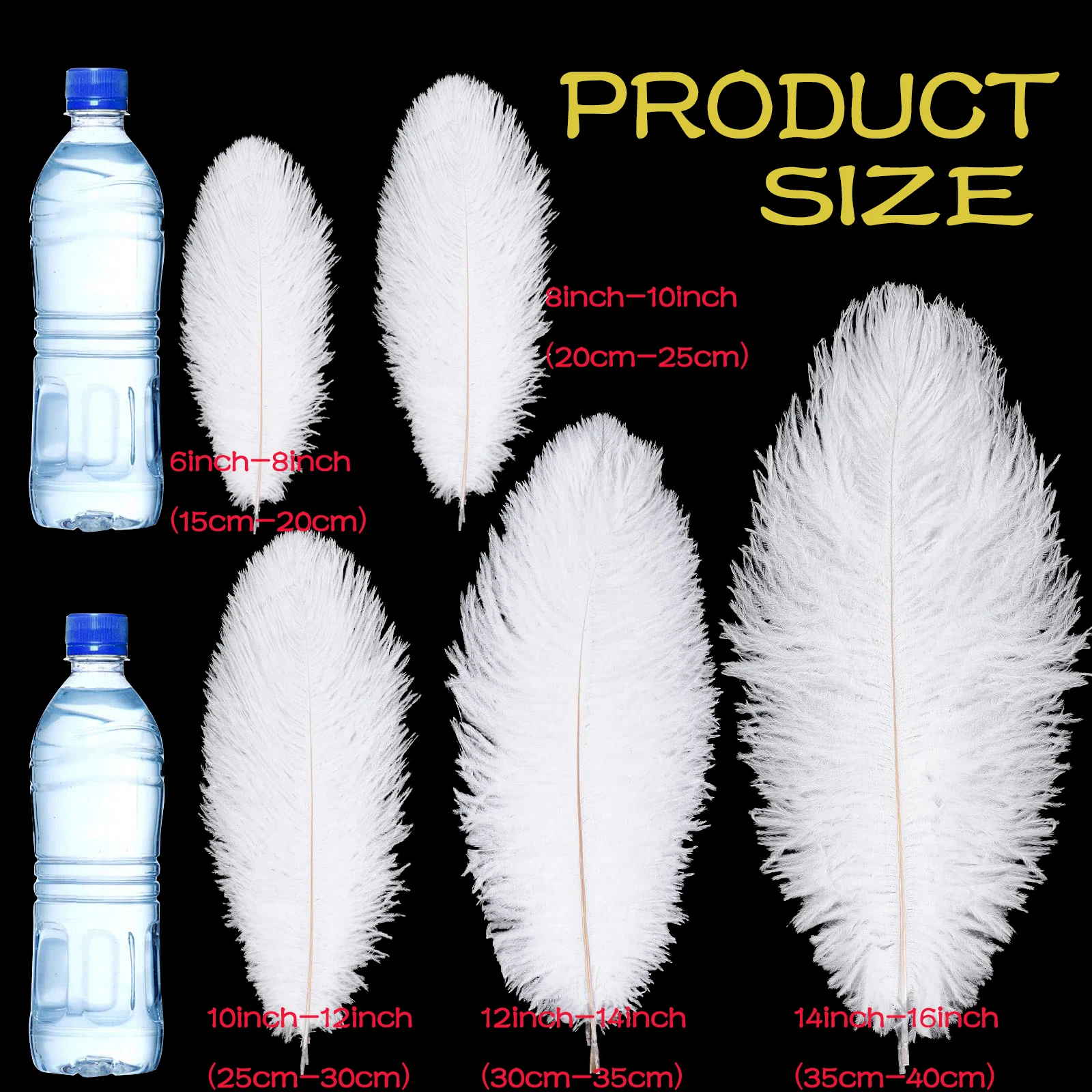 Ostrich Feathers Natural Feathers Craft Feathers 50-300PCS White Ostrich Feathers Bulk Natural Ostrich Feathers for Wedding Party Decorations Table Decorations DIY Crafts