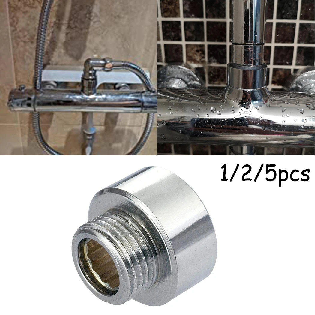 For Shower Hose / Head Adaptor Parts 3/4" Female To 1/2" Male Bath Accessory Chrome Plated Brass Hot Practical 3