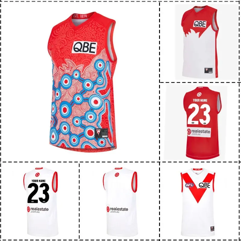 Sydney Swans Guernsey Mens Size:S-5XL Print Name Number