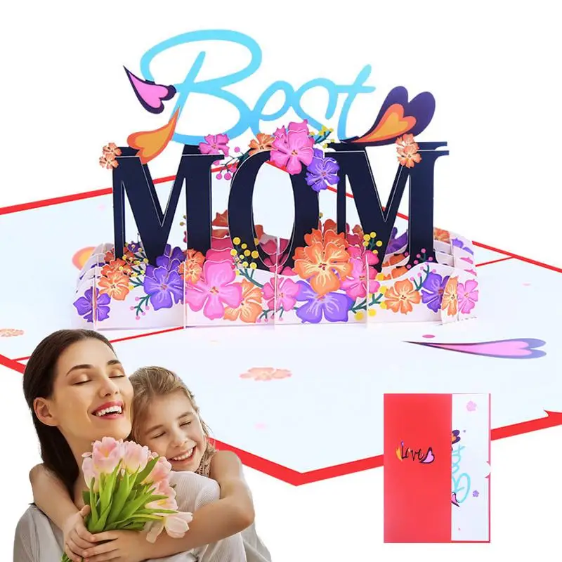 

Mothers Day Pop Up Aesthetic Thoughtful Greeting Card Best MOM Paper Card For Thanksgiving Mothers Day Home Party Supplies