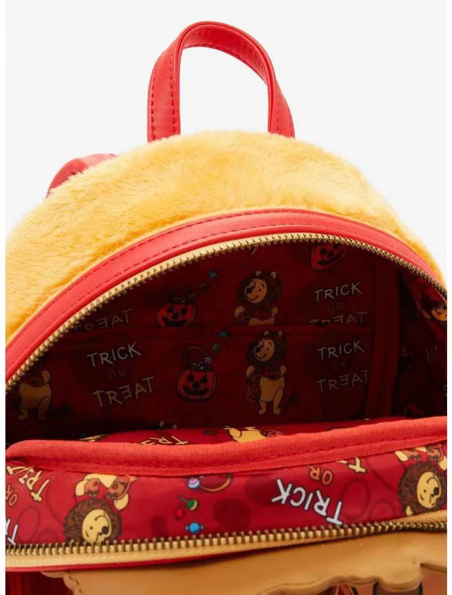 Disney Hottopic Limited Cross-dressing Lion Winnie The Pooh Backpack Plush Cute Lounge Shoulder Bag fiy Kawaii School Bags Women images - 6