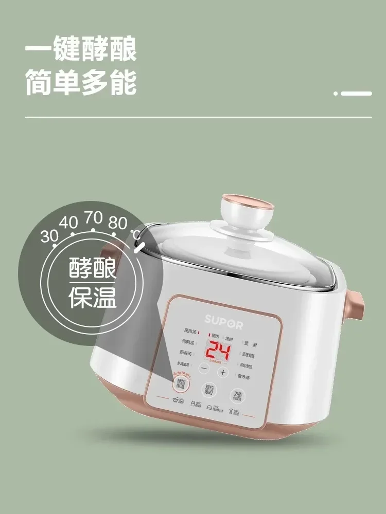 220V Multi-functional Slow Cooker Ceramic Inner Pot Water Separation Technology