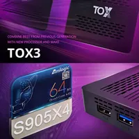 ТВ-приставка TOX3, Android 11, 4 + 32 ГБ, Amlogic S905X4, 2T2R, Wi-Fi, 1000 м, Интернет, BT4.1, поддержка AV1, 4K, 60fps, DLNA — изображение 3